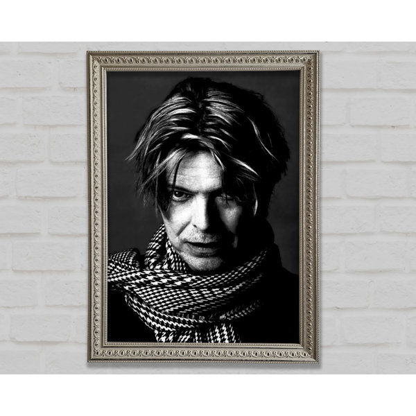 Bright Star David Bowie B N W Einzelner Bilderrahmen Druck Wayfair De